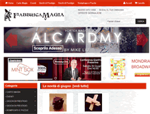Tablet Screenshot of fabbricamagia.com